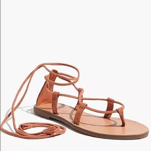 Madewell: The Boardwalk Lace Up Sandal in Suede
